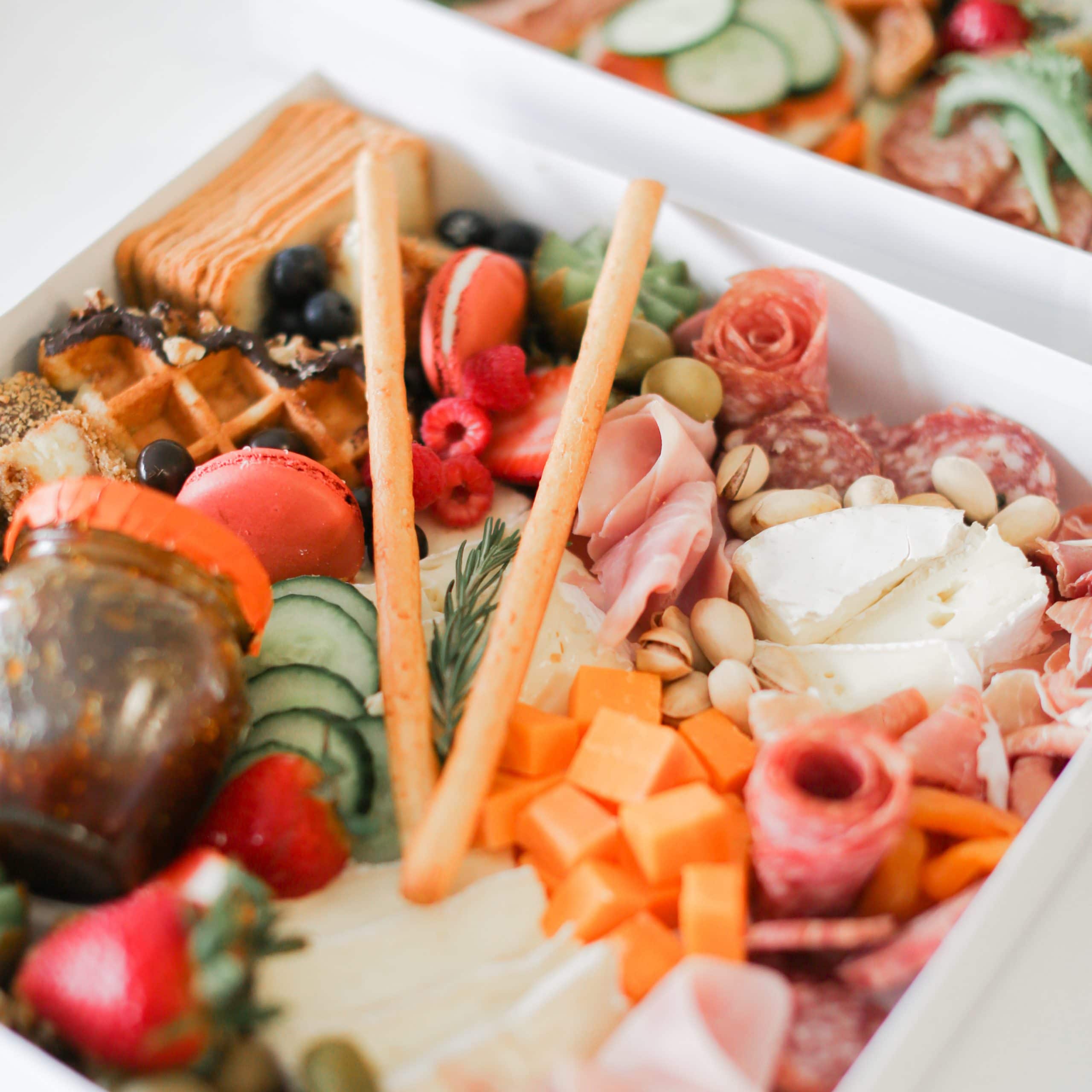 Charcuterie and grazing boxes idea