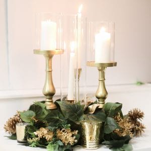 Angel Classic Gold & Greenery Centrepiece
