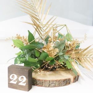 Celine Geometric Gold Centrepiece