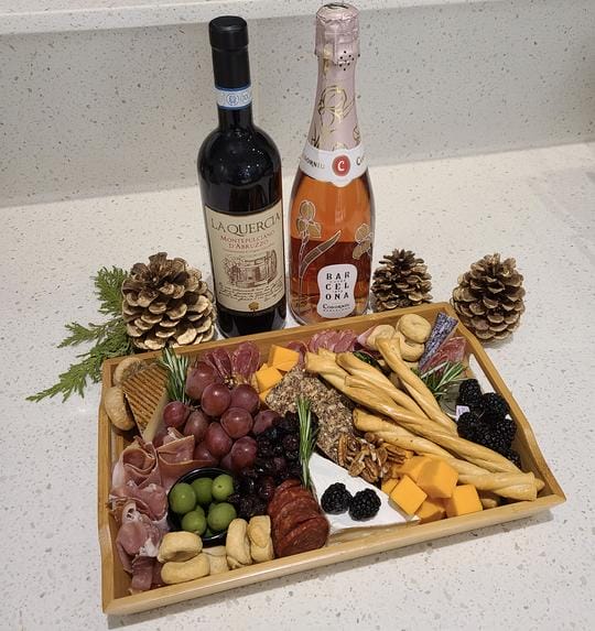 cured meats wine and accompaniments