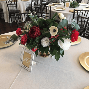 Burgundy Flower Wedding