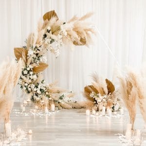 Pampas Backdrop Bohemian Wedding Ceremony